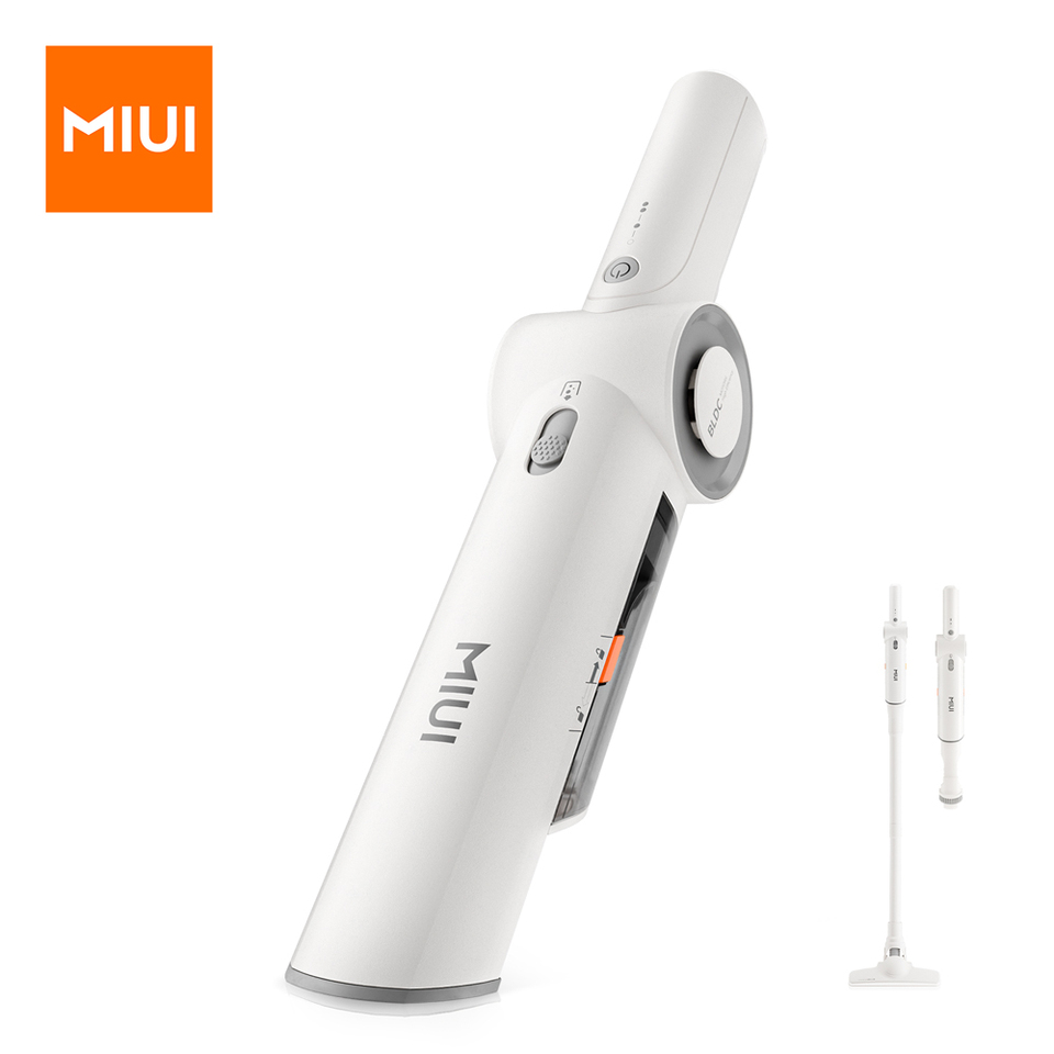 MIUI Cordless Handheld Vacuum Cleaner Multi-Function Brushless Cleaner Suitable for Pet Hair, Household & Car, Lightweight,White