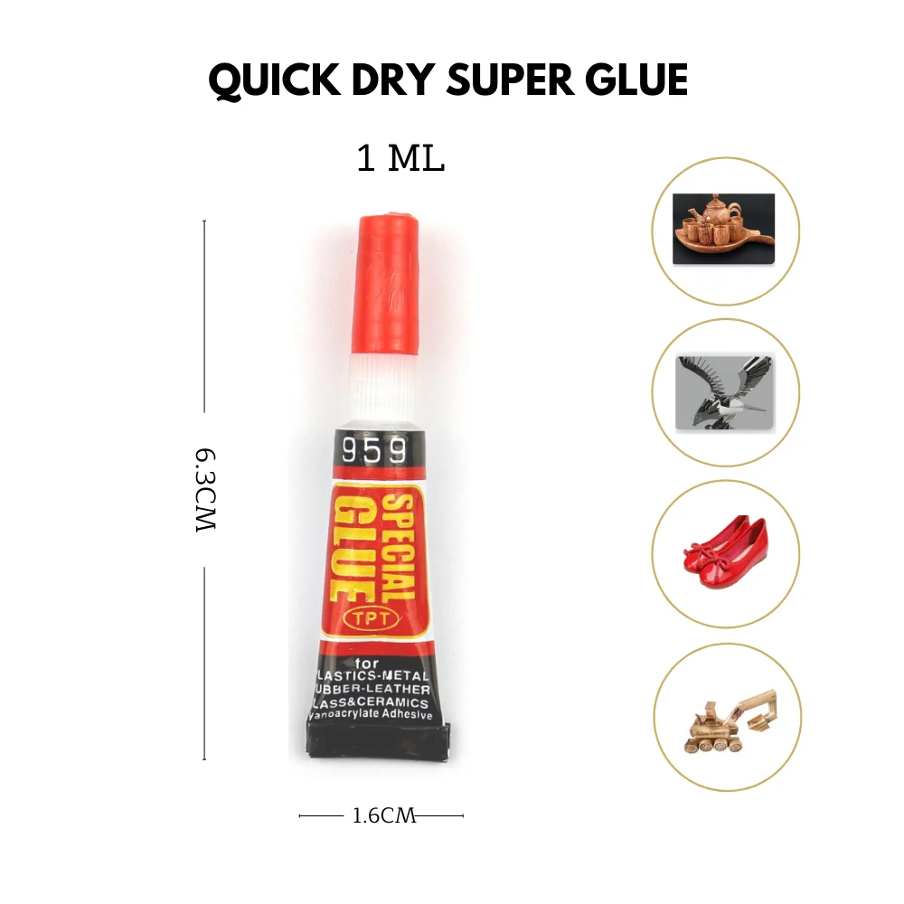 10/20/50pcs Stationery Shop Nail 502 Instant Strong Adhesive Super Liquid Universal Shoe Repair Cyanoacrylate Glue 1ML/PC 5