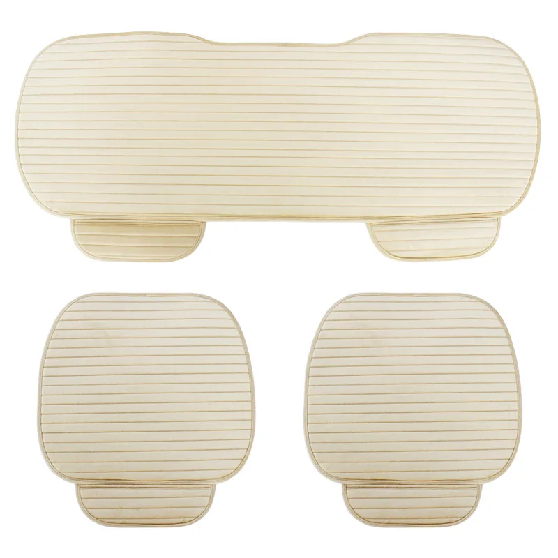 thumbnail image 1 of Funda cálida para asiento de coche para asiento delantero, trasero o conjunto completo, protector de asiento flocado, almohadilla de cojín antideslizante, universal para automóvil, 1 of 5