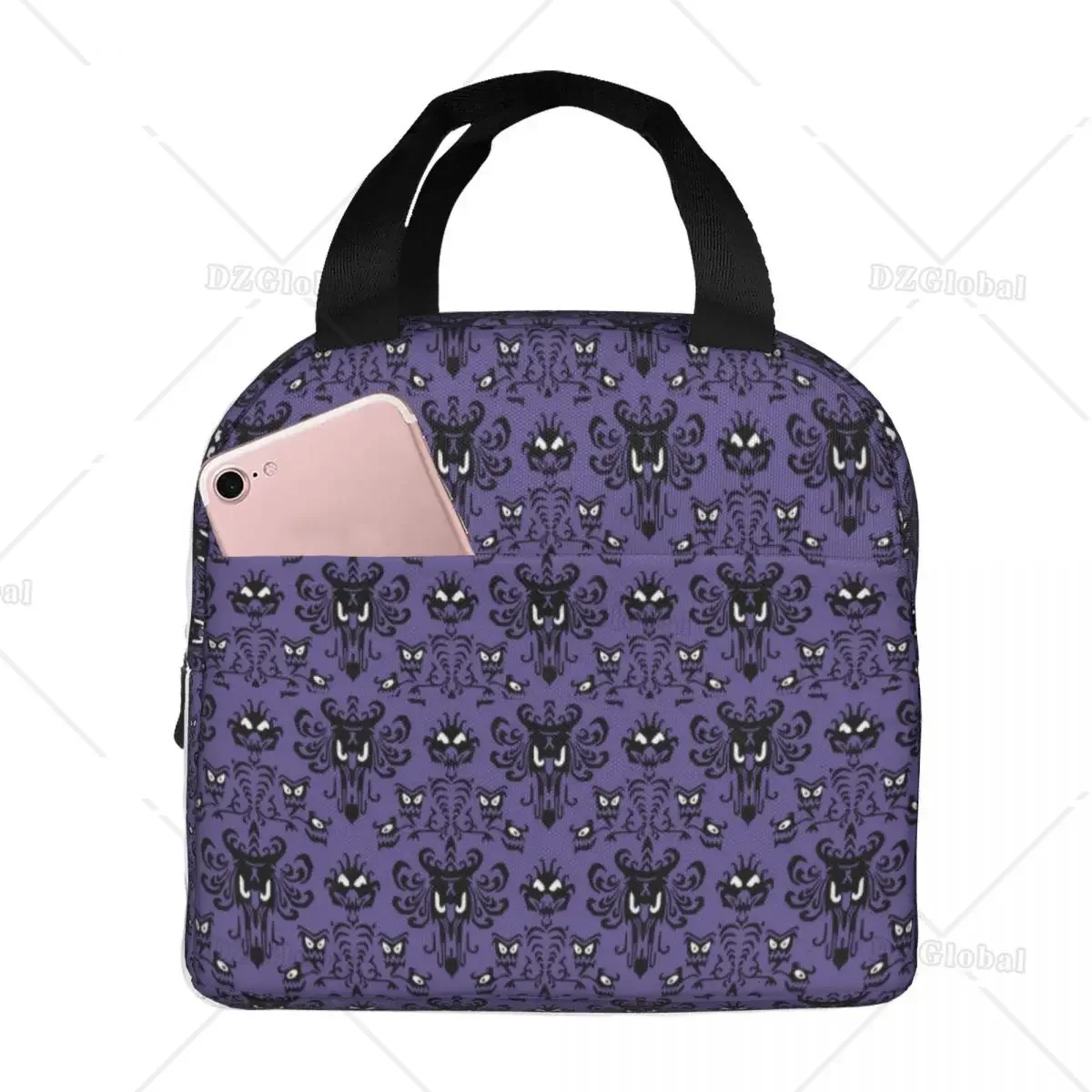 Haunted Mansion Insulated Lunch Bag Waterproof Cooler Lunch Box for Men Women Reusable Thermal Tote Bag for Office Work School