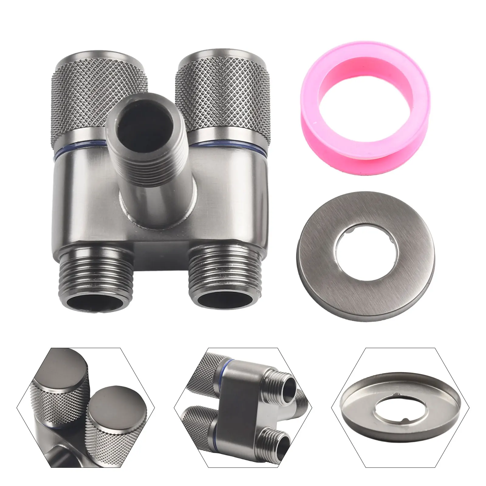 

Смеситель для стиральной машины G1/2 1 в два выхода, с двойным управлением, треугольный клапан для унитаза, распылитель для биде в ванной комнате, принадлежности для крана