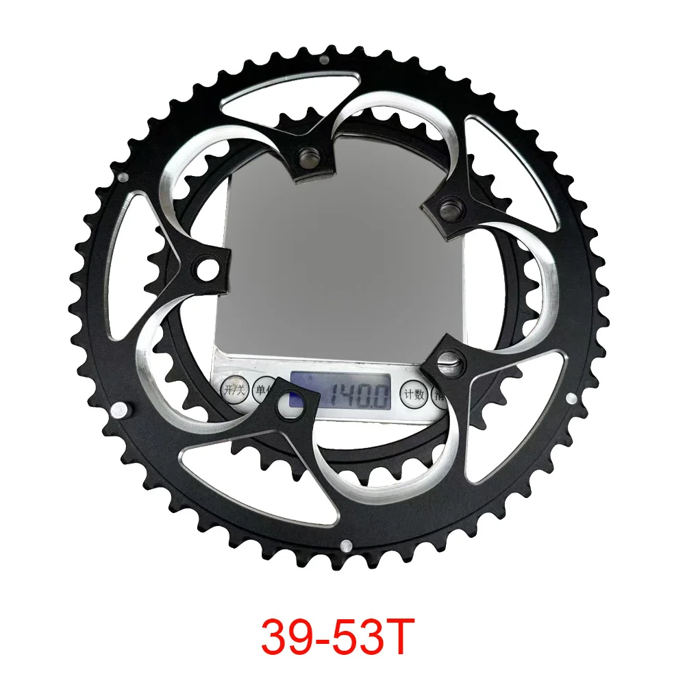Rennrad Doppel Kettenblatt 110BCD 34T/50T 36T/52T 39T/53T Fahrrad Kettenblatt 5 Schrauben Kurbel Krone 9/10/11S Speed Track Fahrrad Teile – Detail 6
