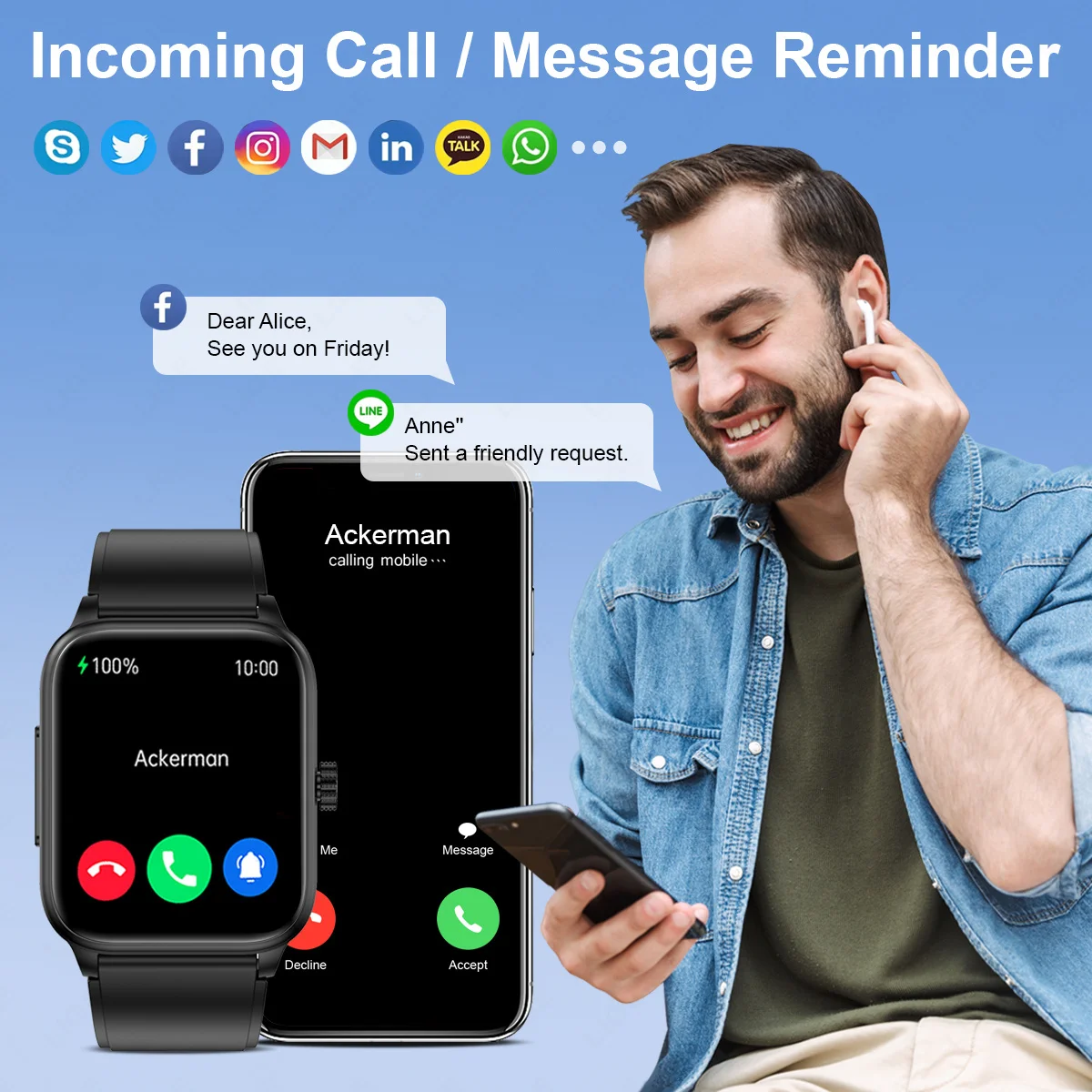 LIGE Ʈ ġ   µ  NFC  ȭ   ħ  ǰ ƮϽ ECG Smartwatch