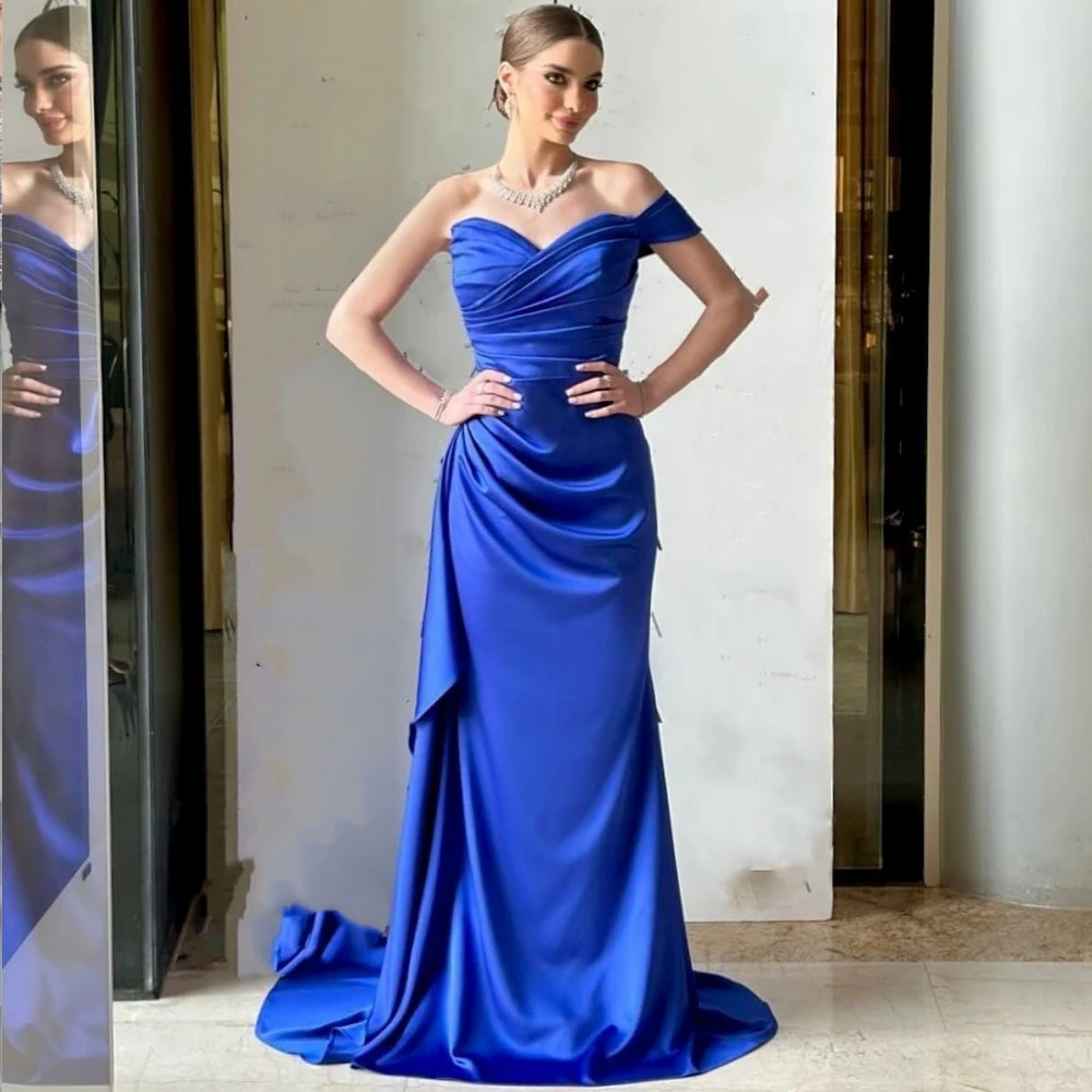 

Jersey Pleat Celebrity Sheath One-shoulder Bespoke Occasion Gown Long Dresses