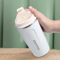 Portable 304 Stainless Steel Coffee Cup 380ml/510ml Vacuum Double-layer Insulated Cup Sealed Leak-proof Mug Outdoor Coffee Cup 3