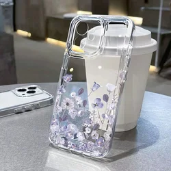 Elegant Purple Flower Shockproof Soft Clear Phone Case - iPhone 18 Pro Max (Clear TQ35)