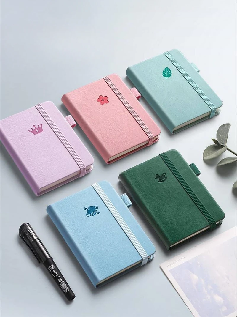 A7 Pocket Notebook With Pen - 5 Pcs Leather Mini Notebook Set - View #2