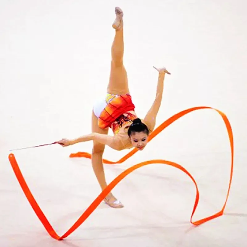 2/4/6 Meters Gymnastics Colorful Ribbons Art Gymnastics Dance Ribbon for Ballet Dancing Twirling Training Equipment