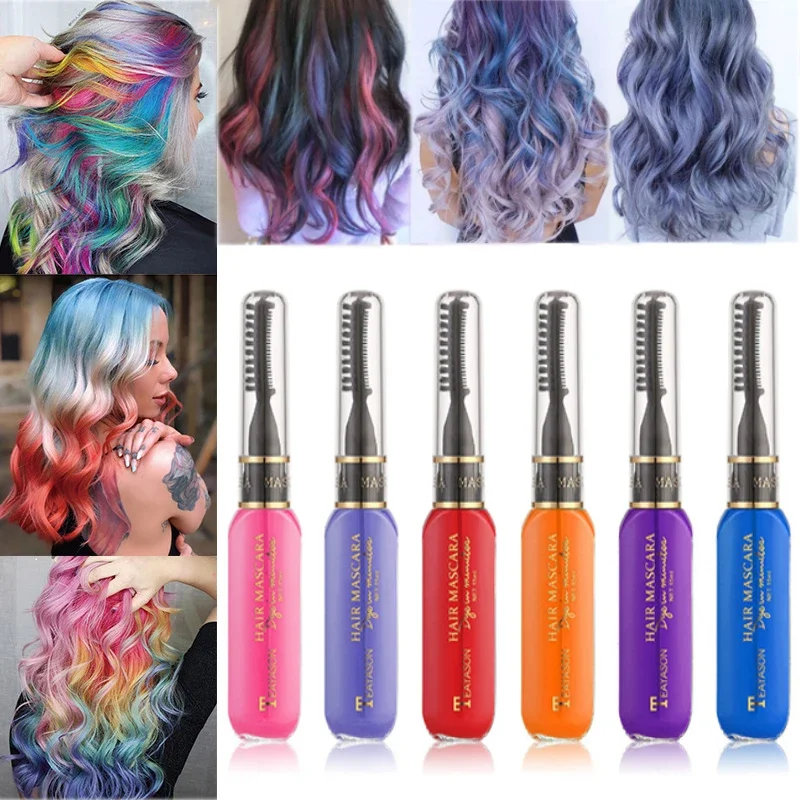 13 Washable Non-toxic DIY Hair Wax Blue Grey Purple Colors One-off Hairs Color Disposable Hair Coloured Mascara Beauty Tool sunlu pla filament rainbow 1 75mm 1kg change color every 18meters trangle free non toxic odorless eco friendly eye catching