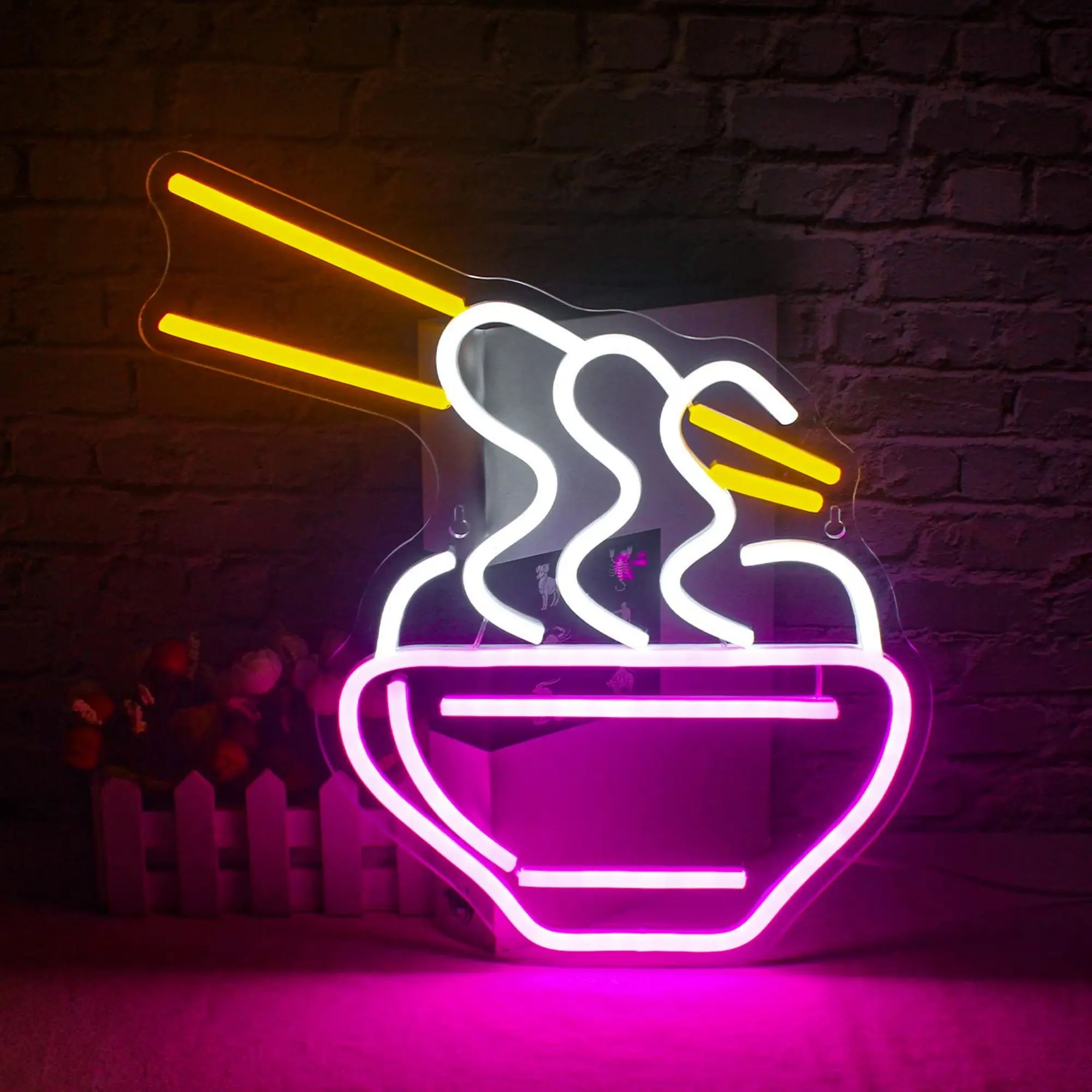 

Ramen Neon Sign Led Neon Lights for Wall Decor Noodle Light Up Signs for Resturant Home Dinning Room Cafe Japanese Noodle Shop