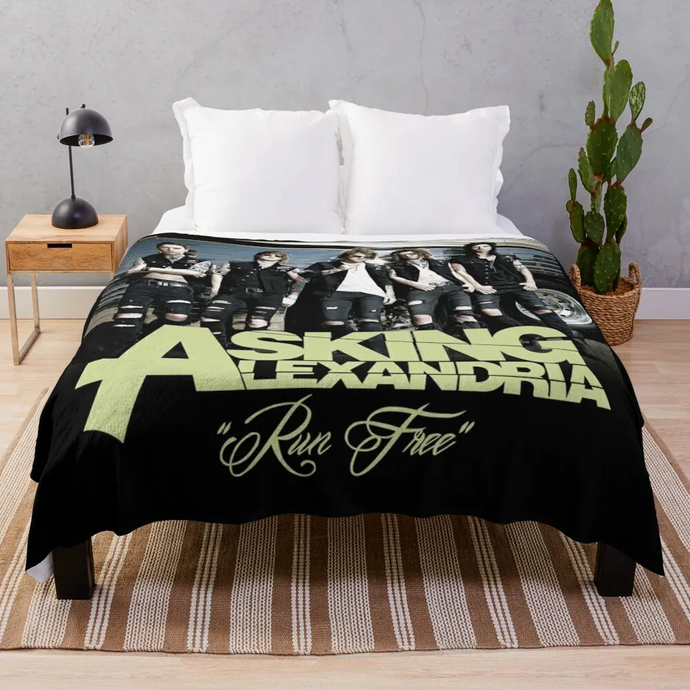 

Asking Alexandria run free Throw Blanket Sofa Throw Blanket Luxury Designer Blanket