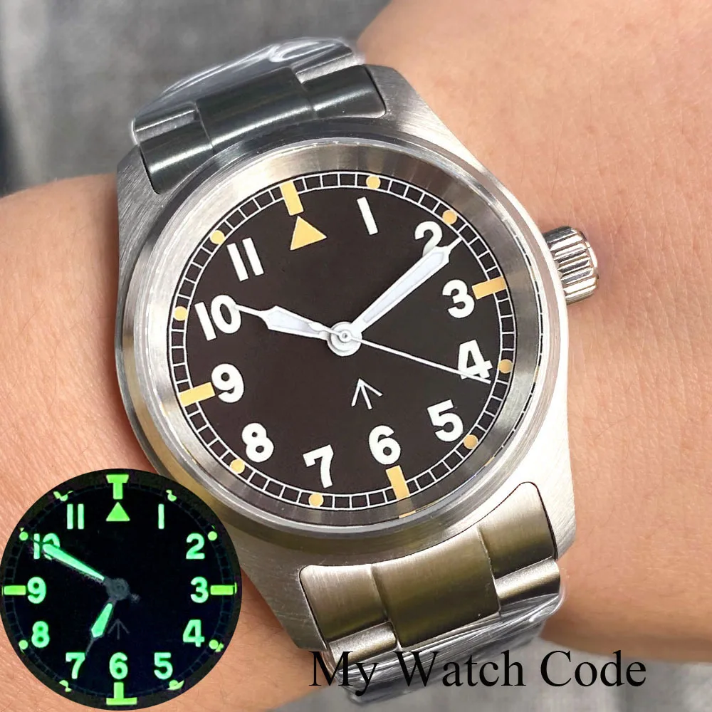 NH35 Tandorio Steel Diving 36mm Mechanical Watch for Men 20bar Waterproof Steel Bracelet Lady Sport Clock PT5000 Diver Retro