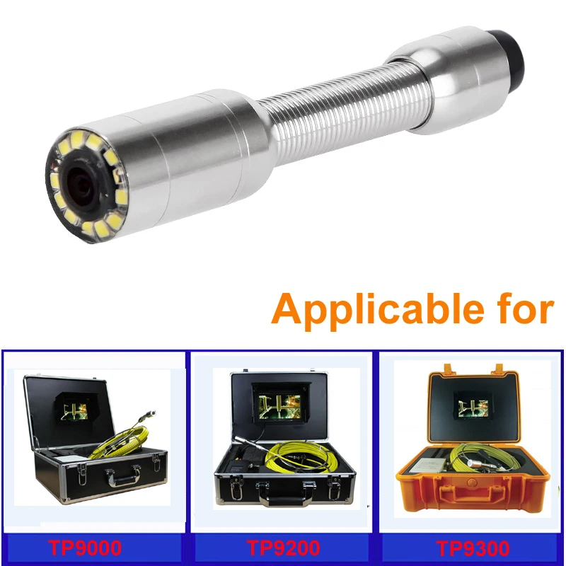 

23mm IP68 Waterproof Camera Lens Pipe Inspection Video Camera Drain Sewer Pipeline Industrial Endoscope Camera Head Replacement