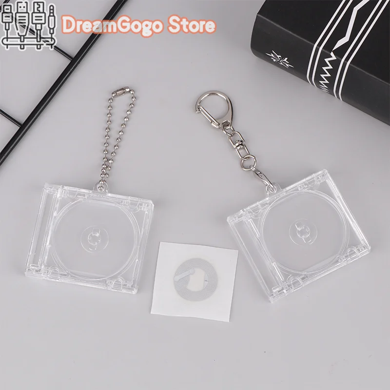 핫세일 미니 블랭크 앨범 CD 케이스 키체인 DIY 레트로 주변기기 기념 앨범 키홀더 가방 장 선물