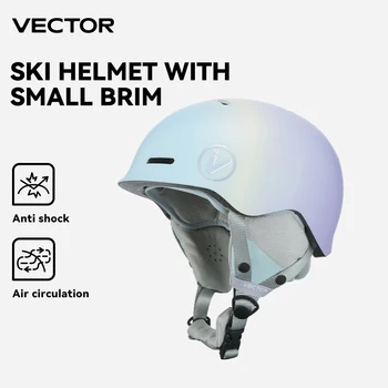 VECTOR Casco da sci Sicurezza Casco da snowboard modellato integralmente Moto Rimovibile Sci Neve Marito Uomo Donna Bambino Bambini