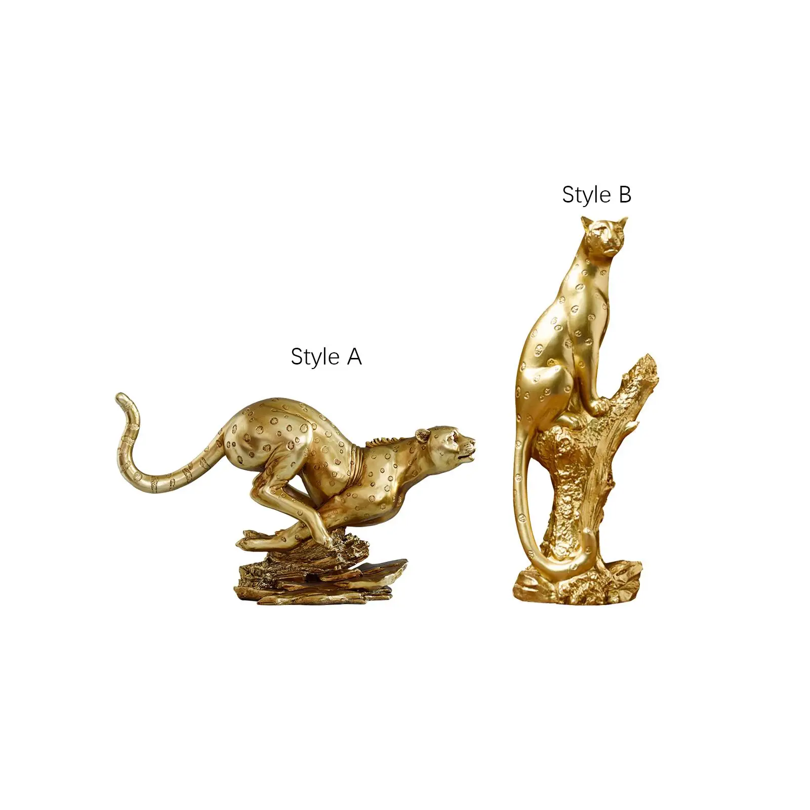 

Леопардовая статуя из смолы, Реалистичная Изысканная модель, уникальная забавная Статуэтка гепарда для дома, офиса, улицы, полки для кафе