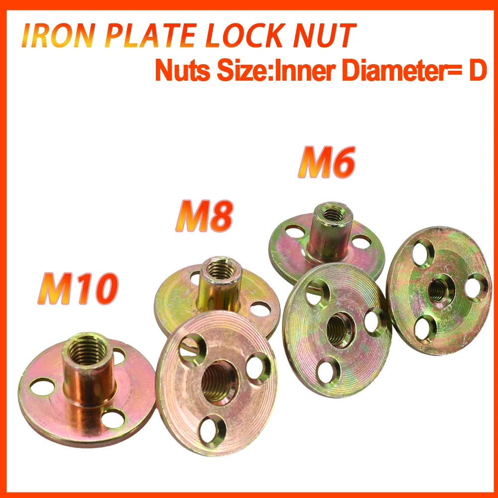 móveis, Splint Lock placa de ferro galvanizado, placa de madeira, M6, M8, M10