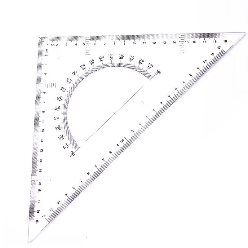 24cm Big Size Triangle Ruler Squaresquare Right Hand Triangle Ruler 6430 30 Setsquare Organic Transparent Ps
