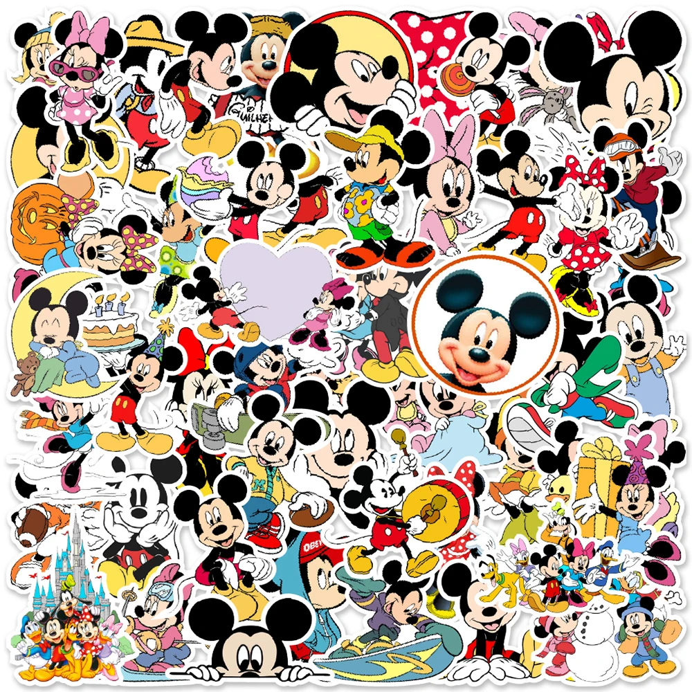 10/30/50Pcs Disney Cartoon Cute Mickey Mouse Stickers Graffiti for