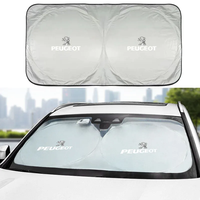 Car Windshield Sun Shade Visor UV Protection Shield for Peugeot 206 207 308 408 208 106 508 301 307 406 107 205 407 108 807 607