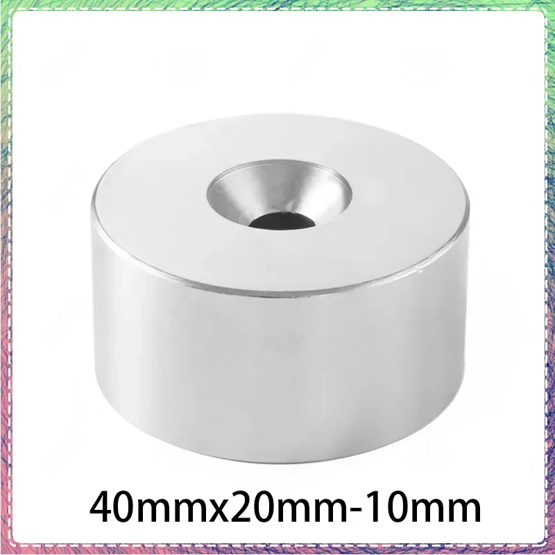 

1/2/5 шт., Круглые неодимовые магниты 40x20-10 мм