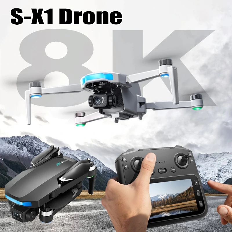 Originale S-X1 Drone 8K HD Professionale WIFI 5G Dron Evitamento Ostacoli Brushless Altitudine Modalità Senza Testa RC Quadcopter giocattoli per bambini