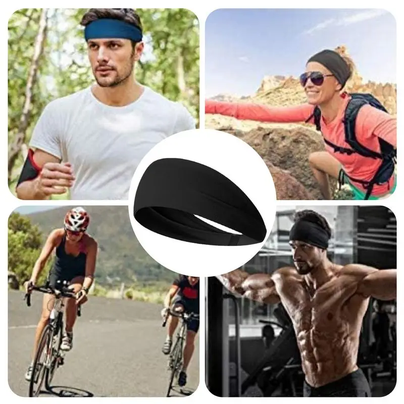Sweatbands For Women Elastic Sports Headband Men Headband Lightweight Sweat Wicking Athletic For Running