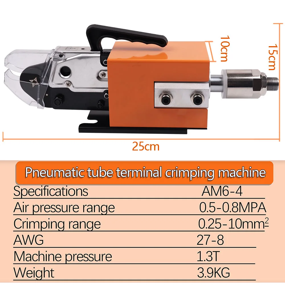 AM6-4 Tubular Terminal Pneumatic Terminal Crimping Machine,Tube Type Terminal Quadrilateral Pneumatic Crimper 2