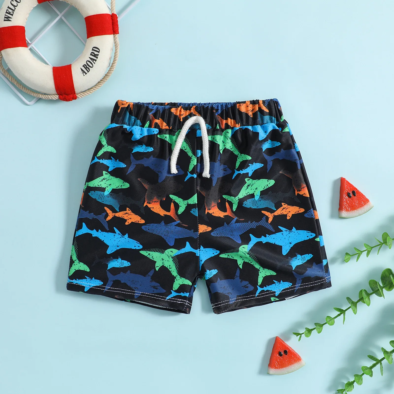 Boys Bathing Top Toddler Kids Infant Summer Print Shorts Beach Swimwear Swimming Trunks Swimsuit Set