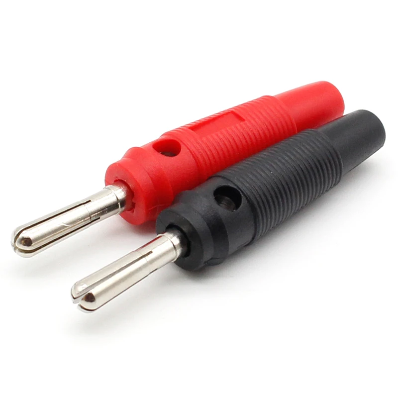 Lot de 10 Fiches Banane Empilables 4mm SJLERST - Rouge Noir à Vis pour