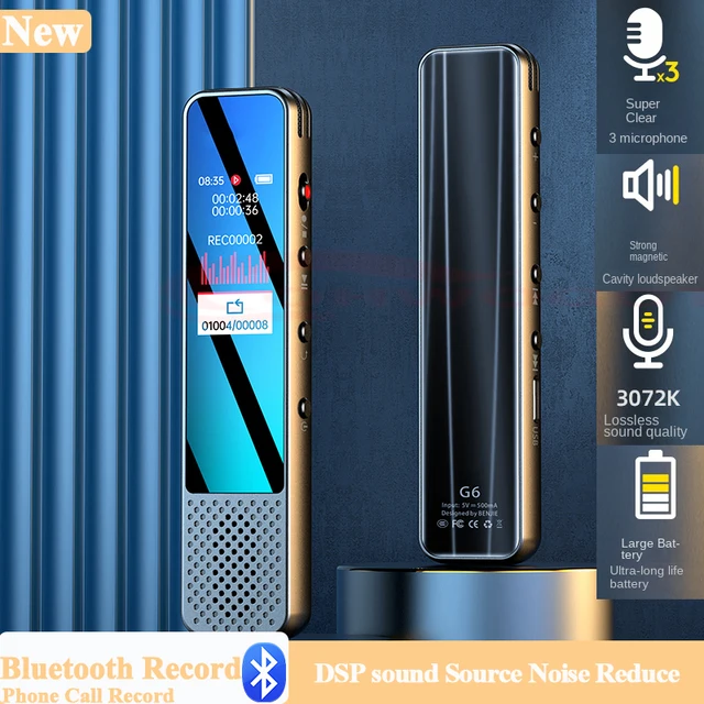 Mp3 Player Bluetooth Loudspeaker Voice Recorder High Quality Long Lasting Noise Reduce 360 Surround Stereo HD Recorder Pen Espia