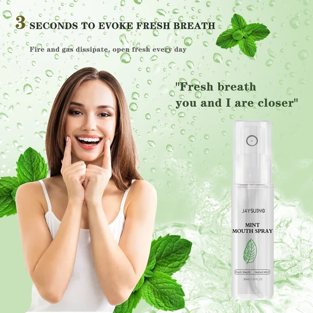 30ml Long-lasting Fresh Mouth Spray To Remove Bad Breath Portable Breath Freshener with Long-lasting Fragrance Mint Flavor 2