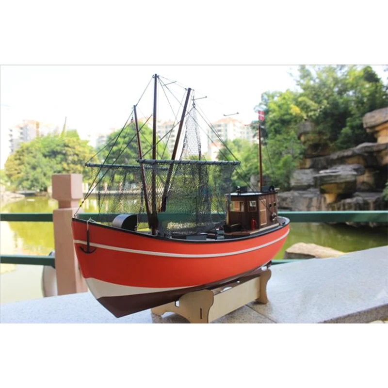 RC model fishing boat NAXOS motor yacht - FRP Hull and Plywood Boat DIY Kit  set