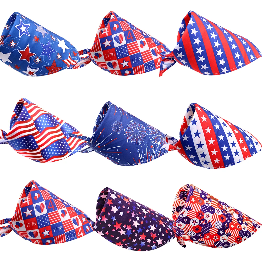 

1Pcs American Independence Day Bandanas For Dog Pet Cat Bandanas Scarf Pet Dog Supplies Daily Dogs Puppy Bibs Dog Accessories