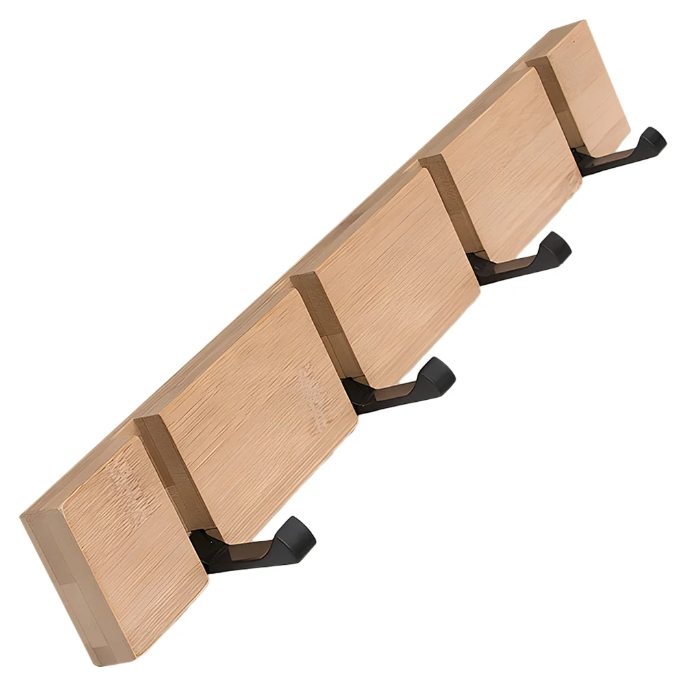 

Four Rows of Hook Racks Clothes Hanger Cartoon 4-Hooks Coat Fold Save Space Hangers Aluminum Alloy Bamboo Simple Hat