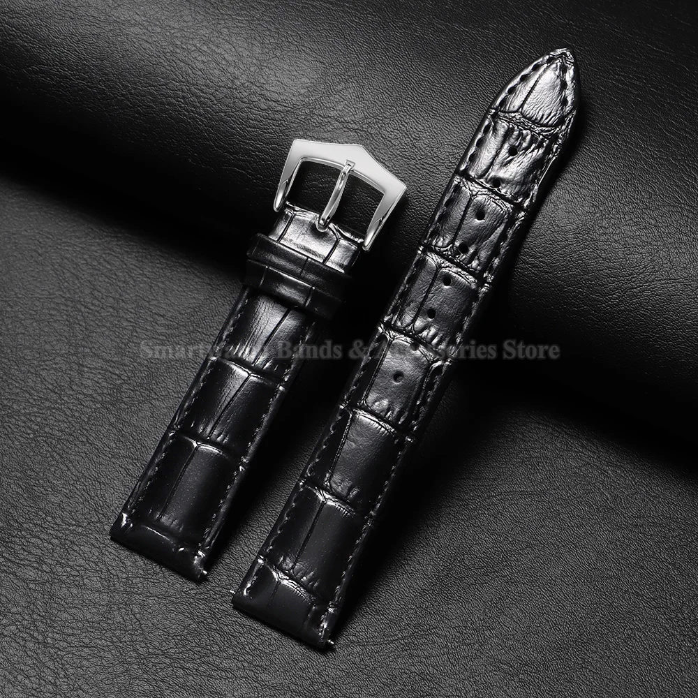 Premium Calfskin Leather Watch Strap with Steel Buckle