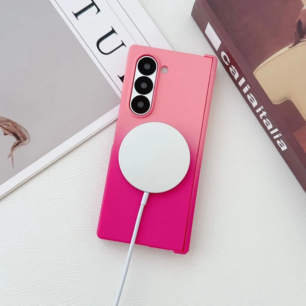 Gradient Color Magnetic Hinge Protection Shockproof Phone Case