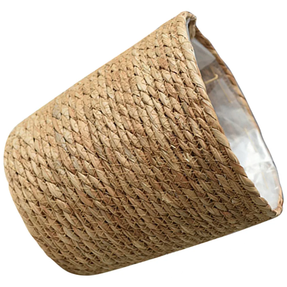 

Straw Woven Basket Waste Paper Bin Seagrass Basket Planter Basket Flower Pots Woven Storage Basket Sundries Container