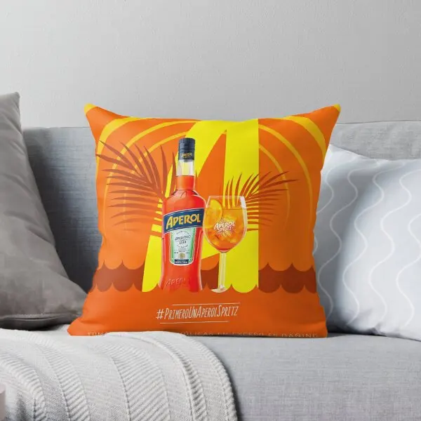 

Aperol Spritz Cocktail Printing Throw Pillow Cover Bed Case Anime Bedroom Wedding Waist Throw Pillows not include One Side
