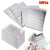 50Pcs/Pack Ice Cold Warm Aluminum Foil Bag Food Thermal Drink Storage Insulation Bag Delivery Carrier with Closure Cooler Bag 1