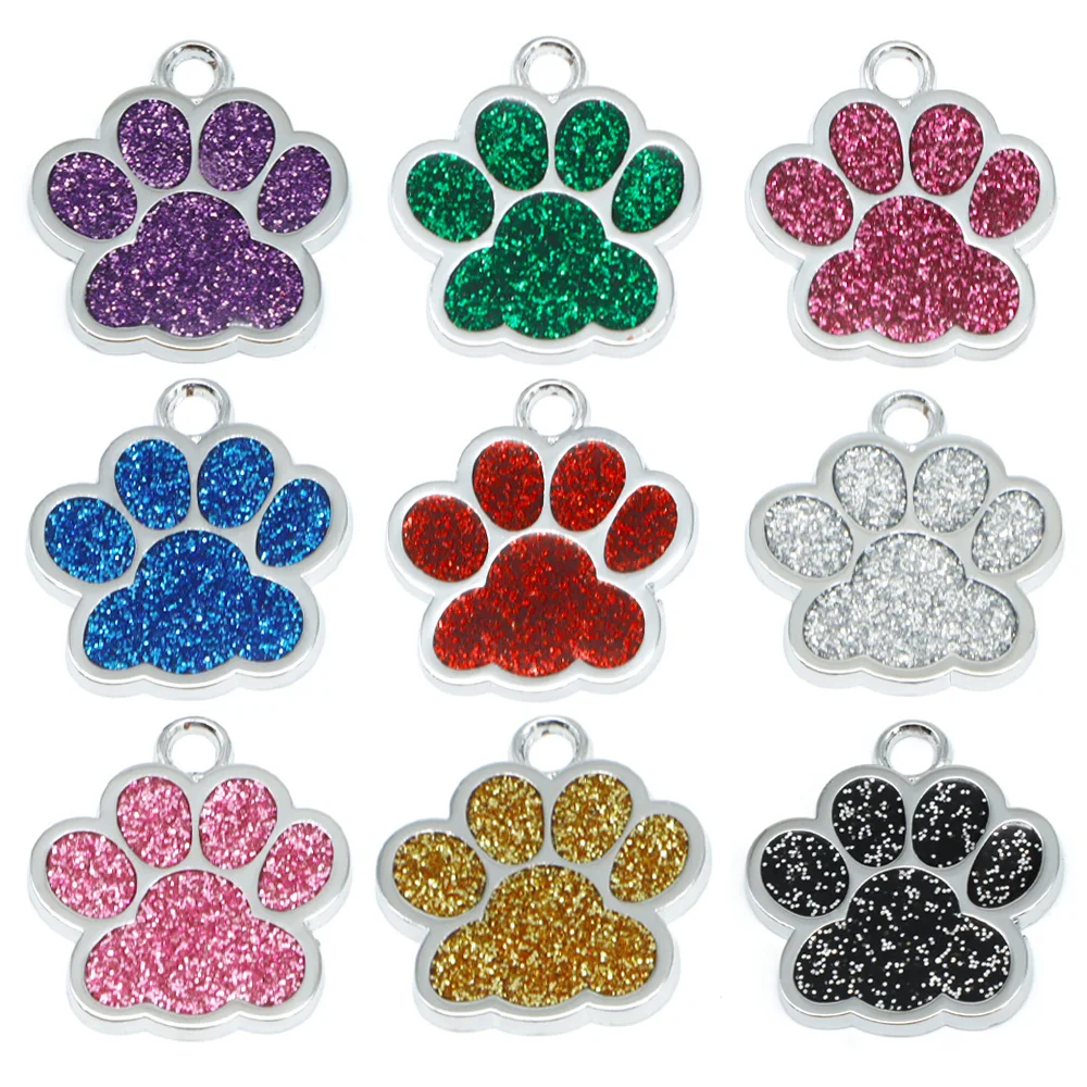 1 Box DIY Pet Keychain Necklace Making Kit with Mixed Color Dog/Cat Paw  Print Enamel Pendant Glitter Powder Charms & Jump Rings - AliExpress