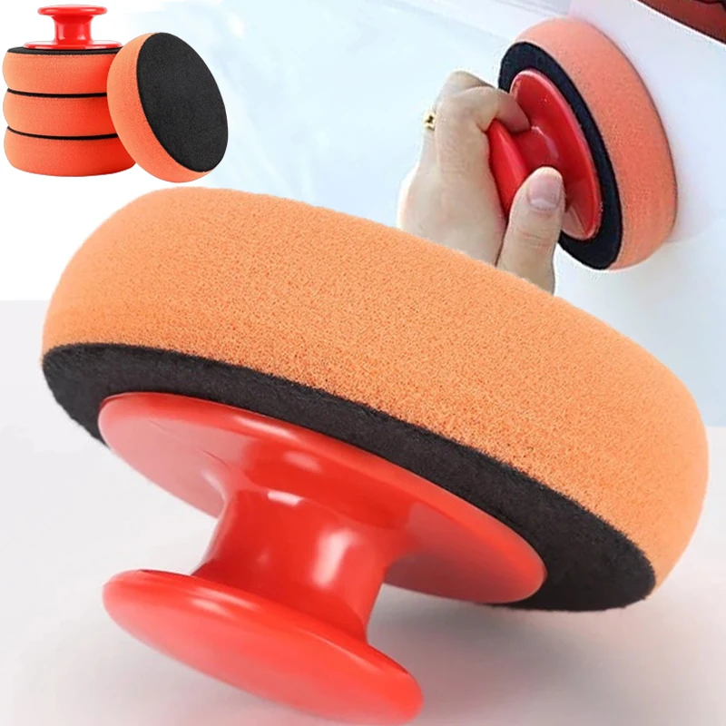 STHIRA Car Wax Applicator Pad for Polishing and Waxing with Ergonomic Dispenser Handle