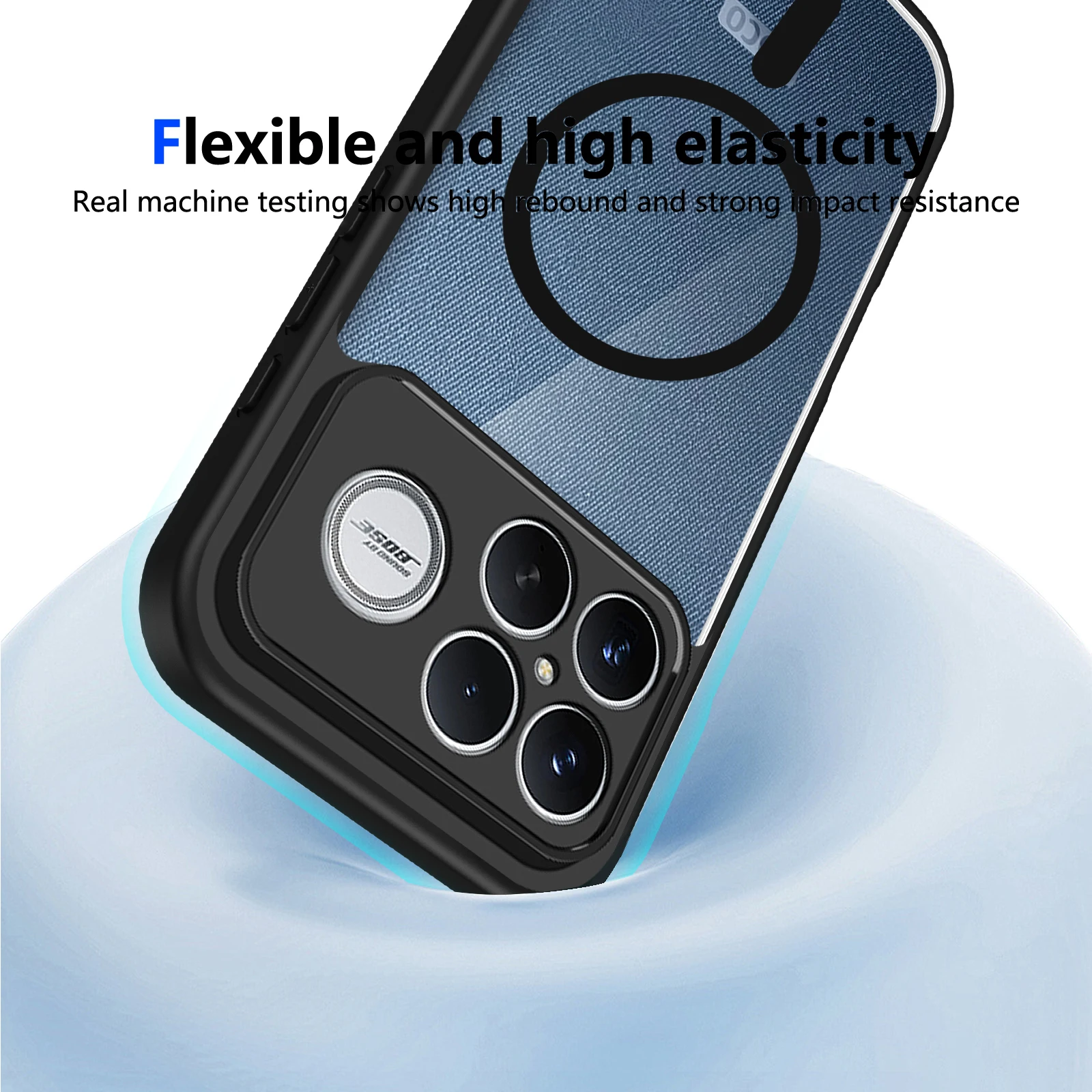 Luxury Magnetic Wireless Charging Clear Shockproof Phone Case
