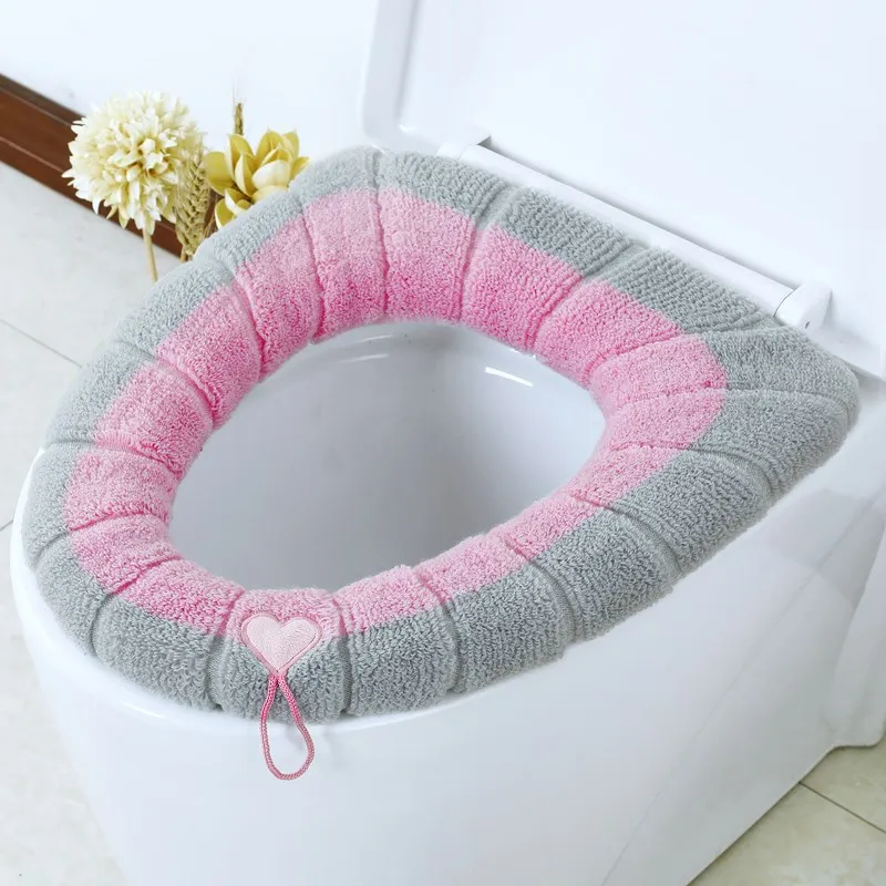 Washable Universal Cushion Cover, Warm Mat Products, Seat Case, Toilet Lid, Bathroom Accessories Set, Winter