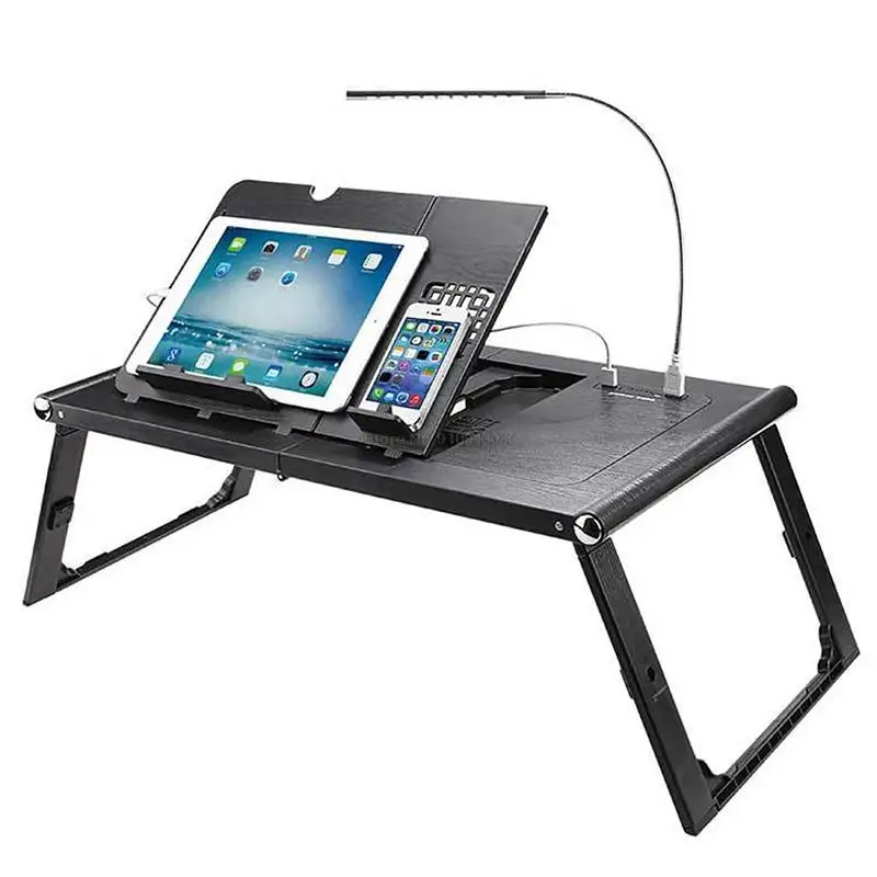 Smart Lazy Laptop Desk Simple Computer Desk With USB Charging Bed Sofa Folding Adjustable Bed Laptop Desk movement leaves hang neck fan the new neck hung fan usb charging lazy and then type small fan student office