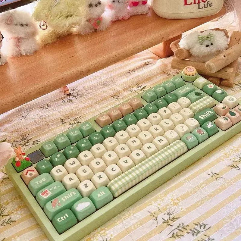 Hiking Xoa Teclado Mecânico Bonito Keycaps Presente Quadrado Térmico Sublimação Incluir 2.25 u 2.75u para Alice 132 Chaves go