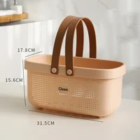 Plastic Storage Baskets with Handles, Shower Caddy Shelf Organizers Basket for Bathroom, Kitchen, Dorm Room basket Bathroom 4
