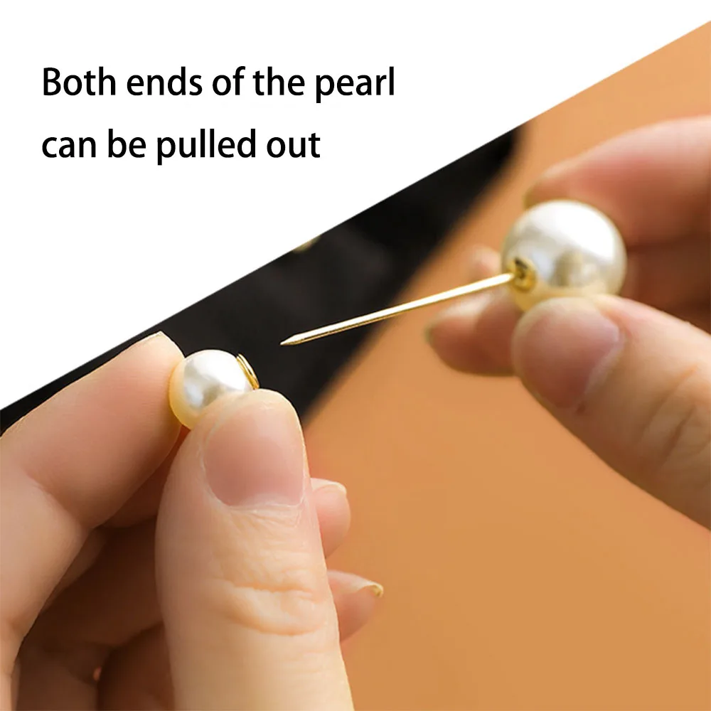 6Pcs Pearl Waist Tightener Brooch Pin Adjustable Pants Clip No Sew Metal Alloy Golden DIY for Jeans Skirt Dress Shirt Decoration