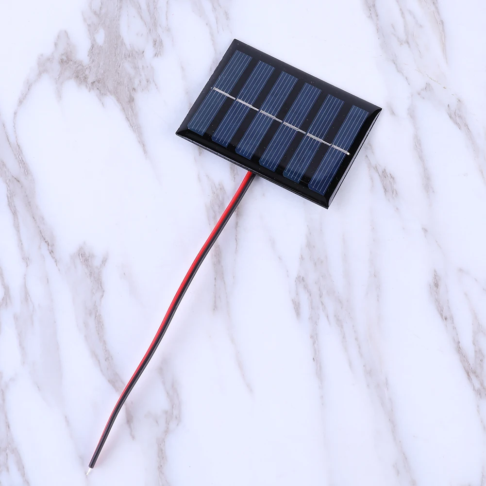 1/2 Pcs Solar Cell 100MA 1W 3V Solar Panel Charger with Cable DIY Polysilicon Solar Epoxy Cell Charger for 2-3V Battery Charging