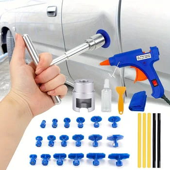 T-bar Puller Car Paintless Dent Repair Tools Auto Body Part Mechanical Sheet Metal Slide Multiple Size Suction Cup Puller Kit 1